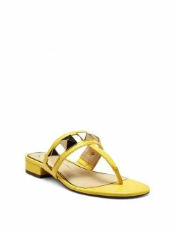 Camuto Movena Flat Thong Slide In Buttercup