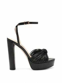 Camuto Immie Platform Sandal In Black Snake