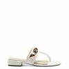 Camuto Movena Flat Thong Slide In White Shoes