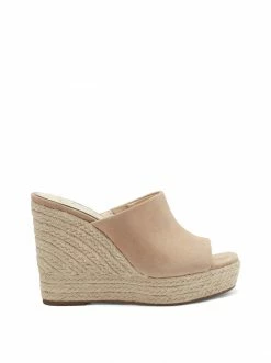 Camuto Shoes Shantelle Platform Wedge Slide In Almond