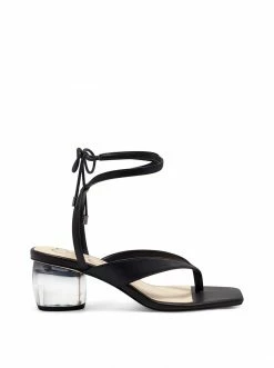 Camuto Sitelli Mid Heel Sandal In Black