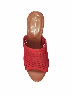 Camuto Shoes Shelbie Platform Slide In Red