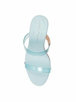 Camuto Shoes Tumile Platform Wedge Slide In Blue