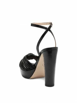 Camuto Immie Platform Sandal In Black Snake