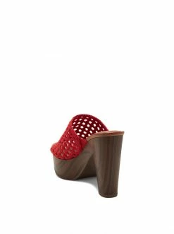 Camuto Shoes Shelbie Platform Slide In Red