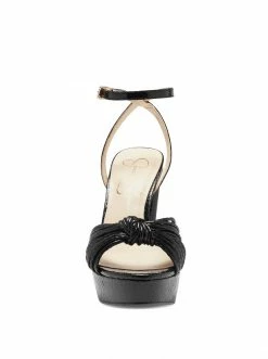 Camuto Immie Platform Sandal In Black Snake