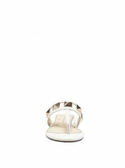 Camuto Movena Flat Thong Slide In White Shoes