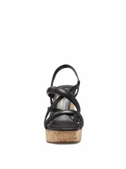 Camuto Simina Platform Wedge Sandal In Black