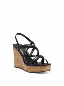 Camuto Simina Platform Wedge Sandal In Black