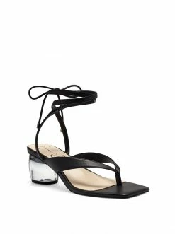Camuto Sitelli Mid Heel Sandal In Black