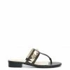 Camuto Shoes Movena Flat Thong Slide In Black