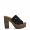 Camuto Best Sellers Shelbie Platform Slide In Black Woven