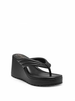 Camuto Shoes Kemnie Wedge Slide In Black