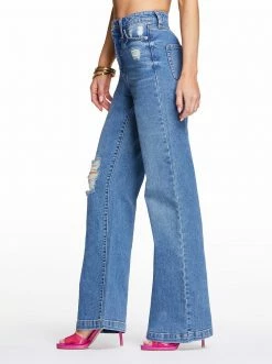 OJG Clothing Tease High Rise Wide Leg Jeans In Hawthorne