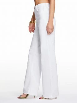 OJG Tease High Rise Wide Leg Jeans In White Clothing