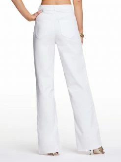 OJG Tease High Rise Wide Leg Jeans In White Clothing