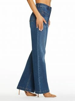 OJG New Arrivals Tease High Rise Wide Leg In Midnight Games