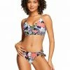 Amerex Tropical Punch Cropped Cami In Mandarin Swim