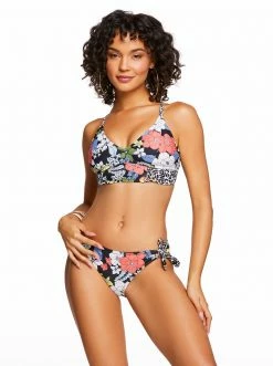 Amerex Tropical Punch Cropped Cami In Mandarin Swim