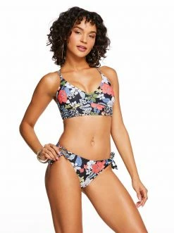 Amerex Tropical Punch Cropped Cami In Mandarin Swim
