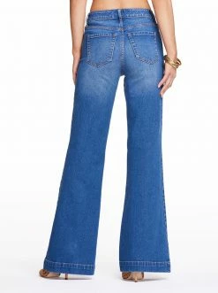 OJG True Love Wide Leg Trouser Jeans In Skylines Clothing