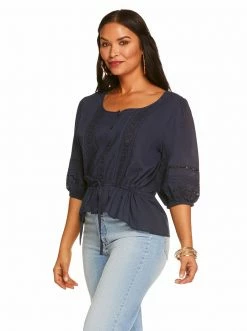 OJG Twyla Top In Black Iris