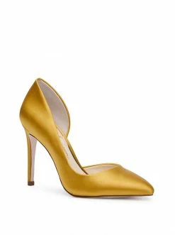 Camuto Prizma D'Orsay Pump In Satin Brass Shoes 9 Camuto Prizma D'Orsay Pump In Satin Brass Shoes