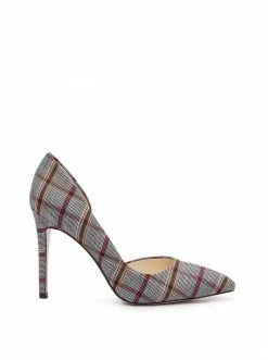 Camuto Prizma D'Orsay Pump In Black & White Plaid Shoes