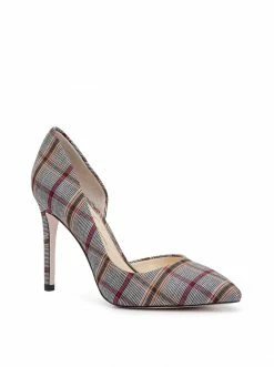 Camuto Prizma D'Orsay Pump In Black & White Plaid Shoes