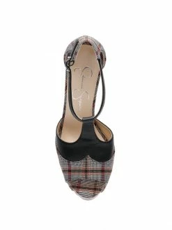Camuto Dany T-Strap Platform Sandal In Plaid Shoes 9 Camuto Dany T-Strap Platform Sandal In Plaid Shoes