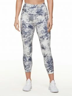 Rockfit Tummy Control Capri In Ombre Blue Granite Clothing