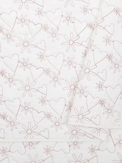 Peking Handicraft Flower Heart Kids Quilt Set In White Home