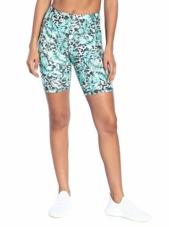 Rockfit Tummy Control Bermuda In Ice Green Cheetah