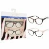 CIO Set Of 2 Cat-Eye Blue Light Readers In Tortoise/Black, Black/Rose EYEWEAR