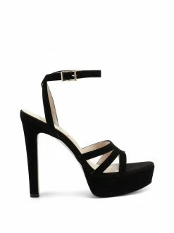 Camuto Shoes Balina Platform Heel In Lux Black
