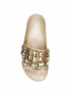 Camuto Shoes Stazee Flat Slide In Champagne