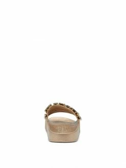 Camuto Shoes Stazee Flat Slide In Champagne