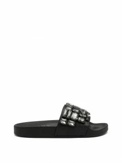 Camuto Shoes Stazee Flat Slide In Black