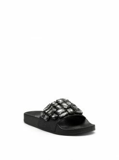 Camuto Shoes Stazee Flat Slide In Black