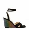 Camuto Shoes Arlisa Wedge Sandal In Black Sparkle