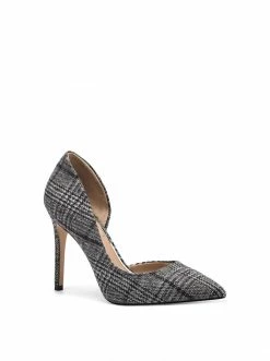 Camuto Prizma D'Orsay Pump In Grey Plaid Shoes