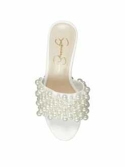 Camuto Telina Platform Slide In White Pearl