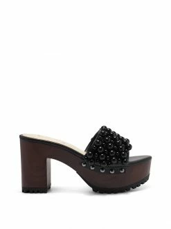 Camuto Telina Platform Slide In Black Pearl
