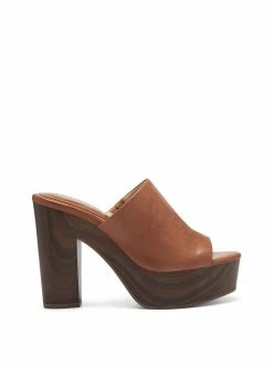 Camuto Shelbie Platform Slide In Caramel Shoes