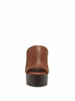 Camuto Shelbie Platform Slide In Caramel Shoes