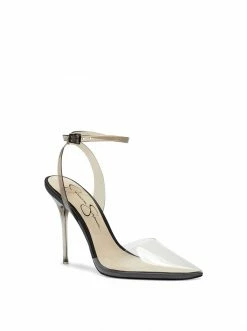 Camuto Shoes Pirrie High Heel In Clear & Black