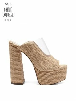 Camuto Annalyn Platform Slide In Natural