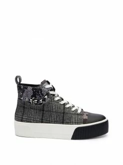 Camuto Shoes Emiliya Platform Sneaker In Plaid